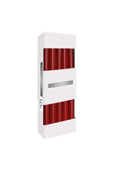 BISPOL Set 3 x 10 Lumanari Conice Burgund