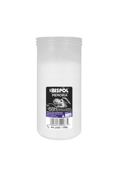 BISPOL Set 2 x Candela Alba Tip Rezerva Bispol, 68 Ore