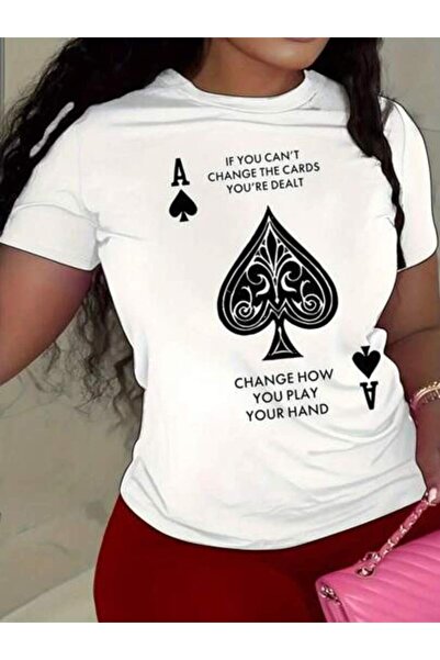 29CUN Women's Ace Of Spades T-Shirt - Short Sleeve Crew Neck Casual Top With ...