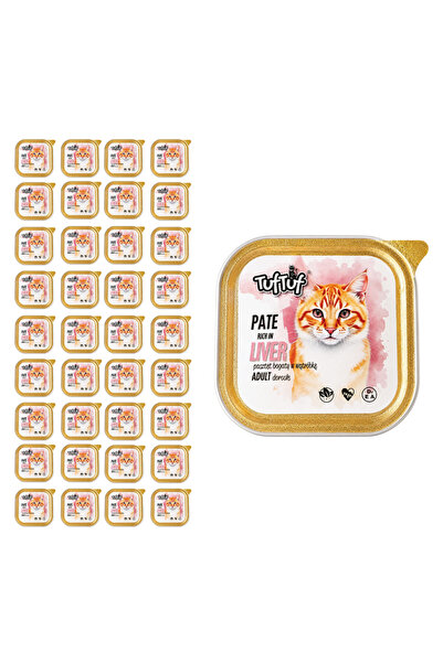 Tuf Tuf TufTuf hrană umedă completă pentru pisici cu ficat, paletă 36x100g Pate