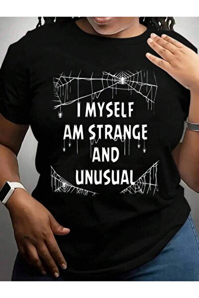 23ERVA I Myself Am Strange Unusual Spooky Spider 80S 90S Halloween Black Grap...