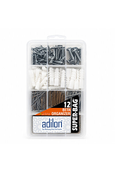 12 Bölmeli Çok Amaçlı Beta Organizer Vida Kutusu 17x10x3h cm