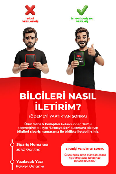 Parker Otomotiv A.Ş Kişiye Özel İsimli Siyah Ruhsat Kabı