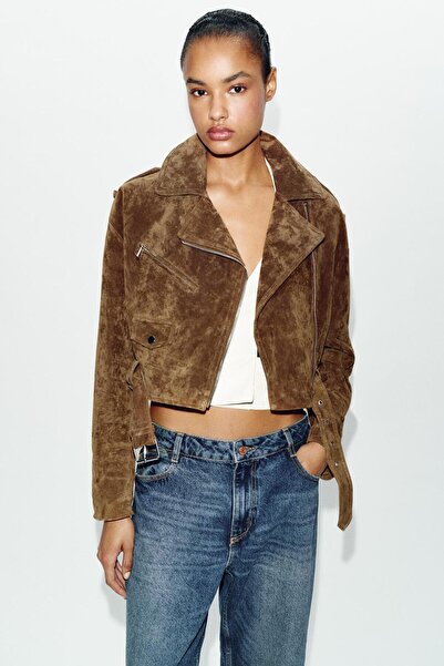 Butic Allbucks Za *Ra* 100% Leather Genuine Suede Leather Biker Jacket with B...
