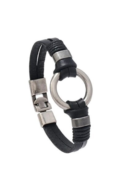 Generic Brand Bratara barbateasca cu curea din imitatie de piele