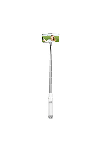 TELESIN P1-TSS-002 Selfie Stick Trepied cu Telecomandă Bluetooth, 1,8m, Alb