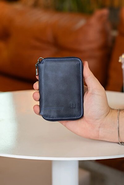 Getto Deri Zip Hakiki Deri Kişiye Özel İsim Baskılı Fermuarlı Cüzdan