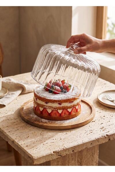 The Mia Madera Round Cake Storage Container 30X30X20 cm