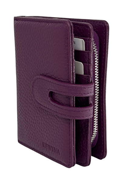 S.S SÜZER DERİ 100% Genuine Leather Vertical Model Women's Wallet with Patche...