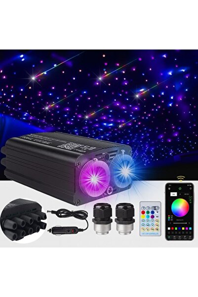 AUTOREY Kit de plafon înstelat cu fibră optică pentru mașină, 900 de fibre TW...
