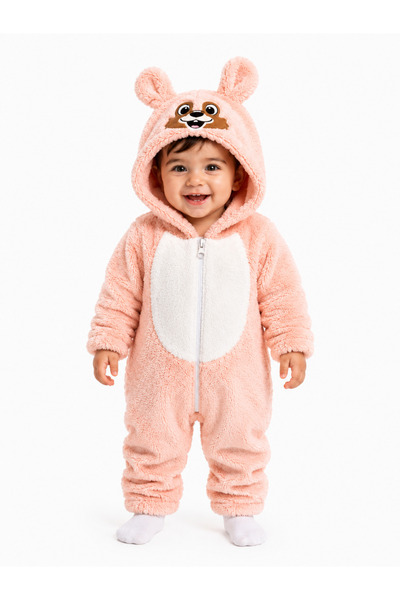 Chicsy Baby Girl Boy Baby Welsoft Plush Jumpsuit Hooded Zippered Winter Baby ...