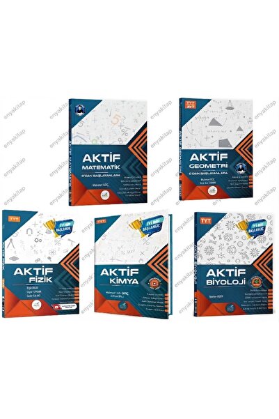 Aktif Öğrenme Yayınları TYT Matematik Geometri Fizik Kimya Biyoloji 5 li Set