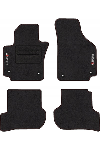 NO BRAND Covorașe auto din catifea cu tivire pentru SEAT ALTEA (2004 - 2015) LUX