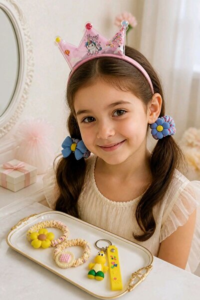 Monalisa Home Six-Piece Children's Buckle Crown and Keychain Set