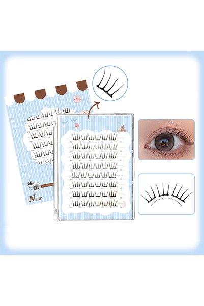 Choice رموش C 8Rows-XHX سهلة التركيب، شرائط خفيفة الوزن للغاية وخالية من الغر...
