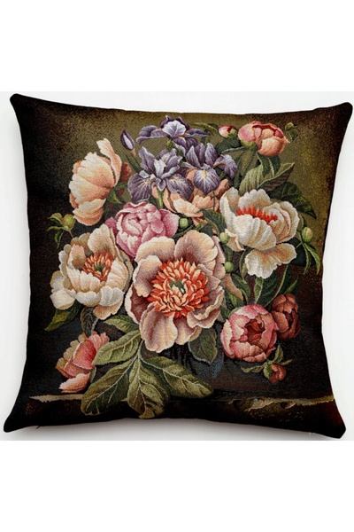 NO BRAND Husă de tapiserie cu două fețe, model buchet, 45x45cm
