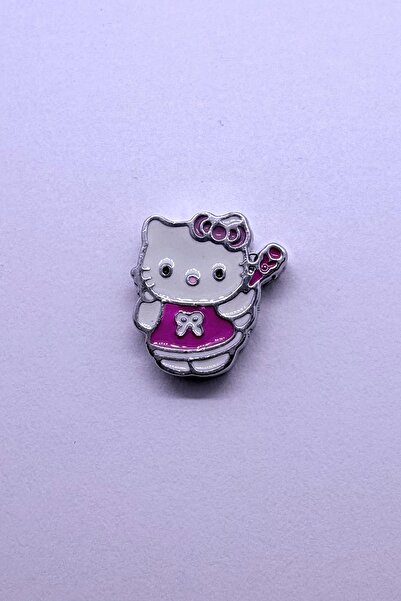 Koyu Pembe Kıyafetli Hello Kitty Bileklik Charm