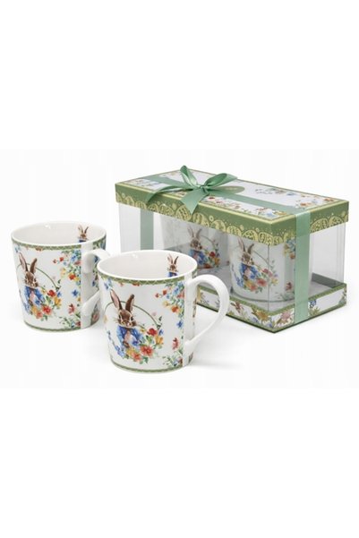NO BRAND SET 2 CĂNI IEPURE DE PAȘTE 350ML