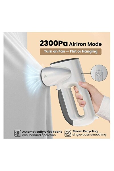 Neakasa Magic 1 Steamer with Suction Function, 2-in-1 Portable Garment Steamer & Steam Iron, 2300Pa Suction, 30-Second Heat-Up, Dual Water Tanks