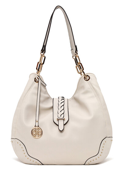 Derimod Women's Cream Knitted Detailed Shoulder Bag 26Sbd254118