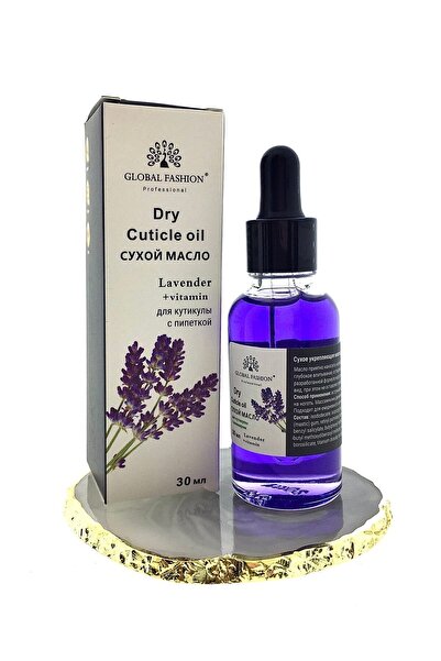 global fashion Set 2 x Ulei de cuticula cu pipeta, aroma de lavandă, 30ml