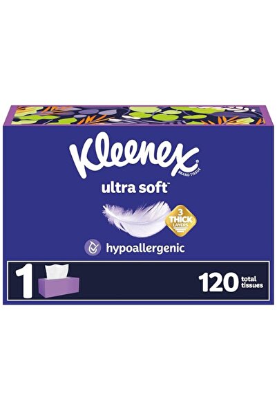 Generic Brand Kleenex Ultra Soft Facial Tissues, 1 Flat Box, 120 Tissues per ...