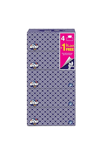 Generic Brand Wow Facial Tissues 200 Shts X 3Ply Premium Tissues (4+1 pack)