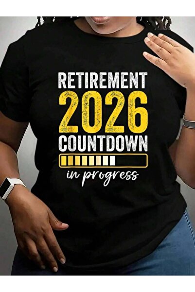k222 قميص العد التنازلي لفئة التقاعد 2026، قميص تي شيرت أسود برسومات مطبوعة ل...