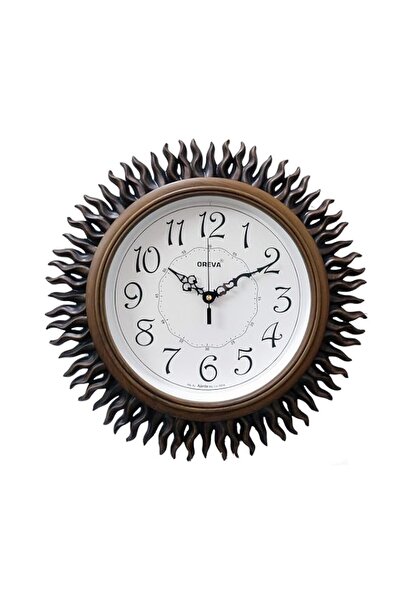 Generic Brand Oreva Plastic Wooden Look Designer Wall Clock (32.5 x 32.5 x 4....