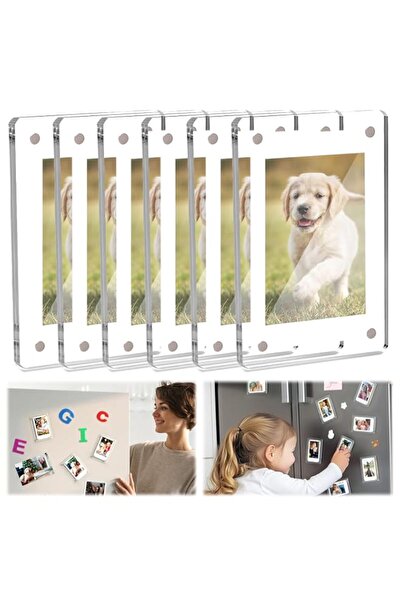 Generic Brand Aowin Magnetic Fridge Frame,Clear Frameless Display Frame,Acryl...