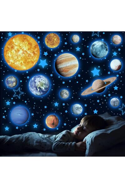 Generic Brand Glow in The Dark Planets Solar System Wall Decals, Glowing Star...