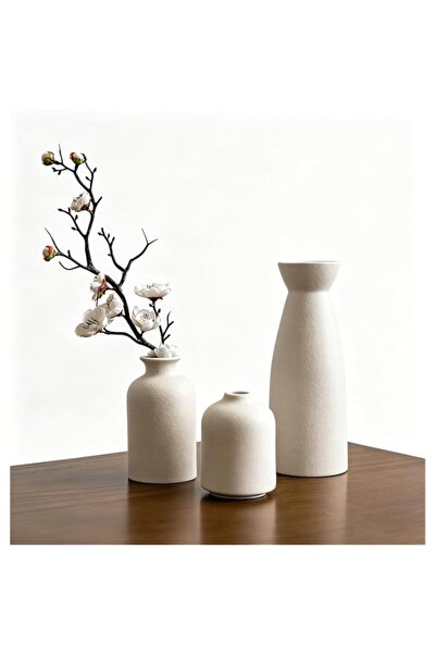Generic SKY-TOUCH Home Decor Ceramic Vase Set of 3 : Pampas Grass Dried Flowe...
