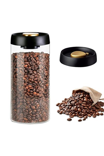 Generic DL&3UP Airtight Coffee Storage Jar 1800ML, Borosilicate Glass Vacuum ...