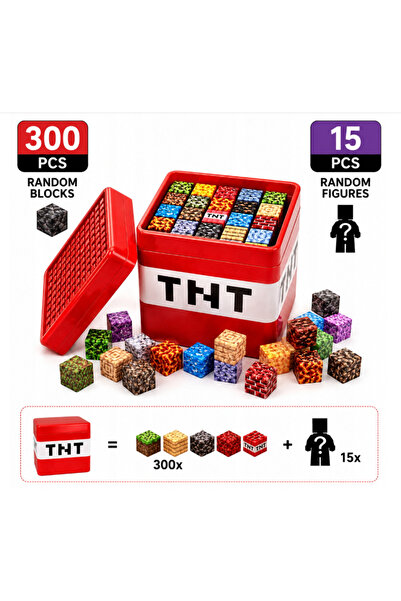 XINLONGDIANZI Set 300 Piese de Construcție Magnetice 3D Copii + 15 Figurine, ...
