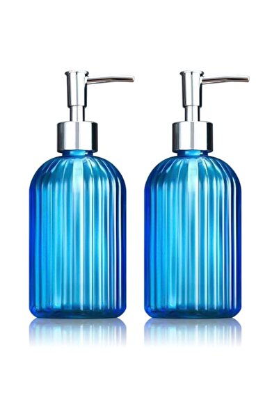 Generic 2PC Glass Soap Dispenser Bathroom 14oz Glass Jar Soap Dispenser with ...