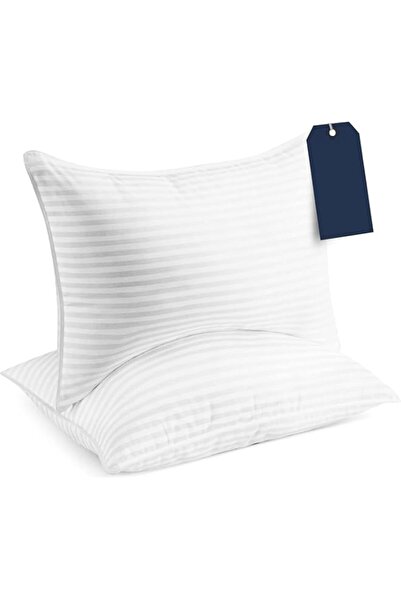 Generic Striped Bed Pillows for Sleeping Set of 2, Hotel Quality Cooling Bed ...