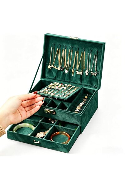 Generic Brand Jewelry Box Organizer, 2 Layer Jewellery Box Jewelry Organizer,...