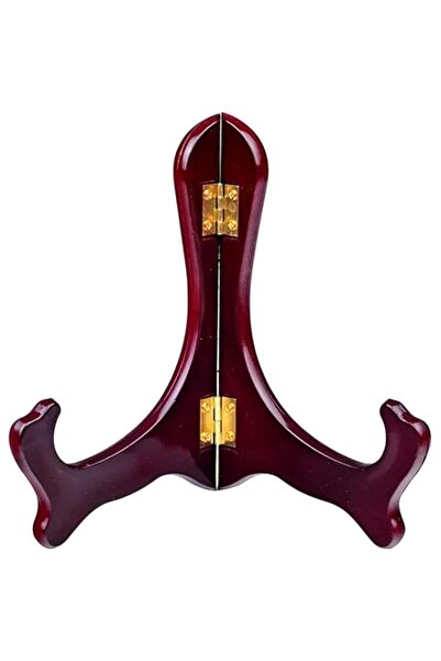 Generic 4 Pieces Wooden Easel Mahogany Finish Display Stand Plate Holder Pict...