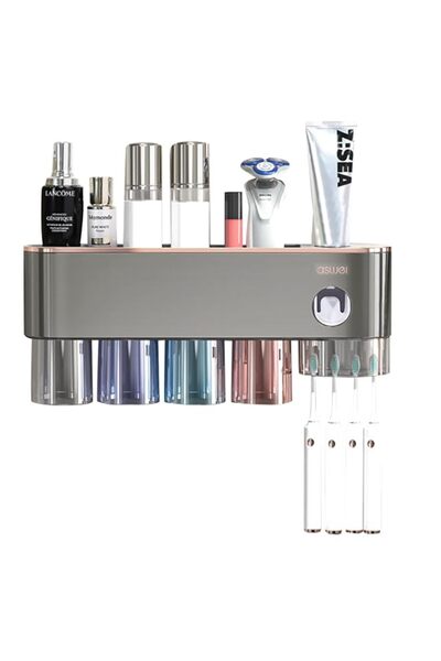 Generic Beauenty Wall-Mounted Toothbrush Holder, Multi-Functional Toothbrush ...