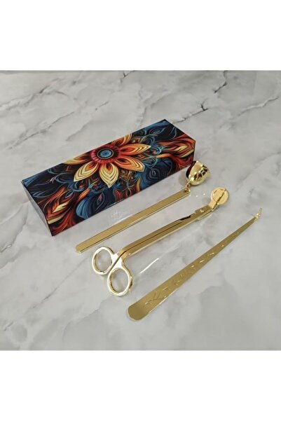 Generic YelaJoy 3 in 1 Candle Accessory Set - Wick Trimmer, Snuffer, Dipper w...