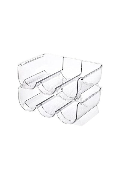 Generic Stackable Plastic Wine Rack Holder For Pantry - Set of 2