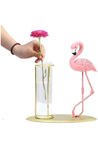 Generic Hydroponic Vase for Plant Propagation, Pink Flamingo Test Tube Vase f...