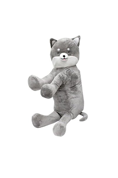 Generic DAISO Eng Hug Pillow -Shiba Dog Grey