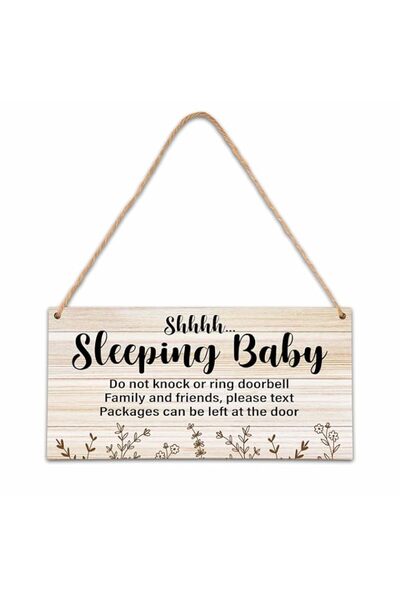 Generic Brand Ycyfckdr Baby Sleeping Sign For Front Door, Do Not Knock Or Rin...