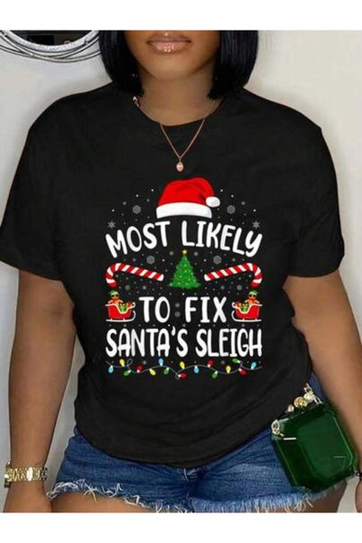 23ERVA Outfit Women, Most Likely To Fix Santa Sleigh Squad Family Joke Christ...
