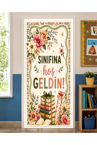 PROMISEBACKDROP2 190X75Cm Elastic School Classroom Door Drape, Welcome to Cla...