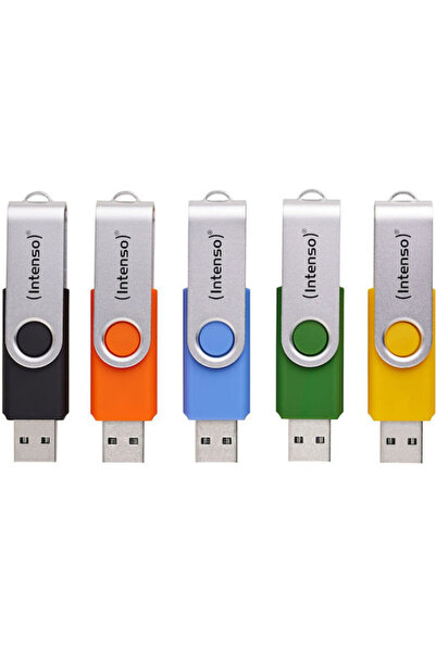 Intenso Line 16GB USB 2.0 Στικάκι x5 Πολύχρωμο