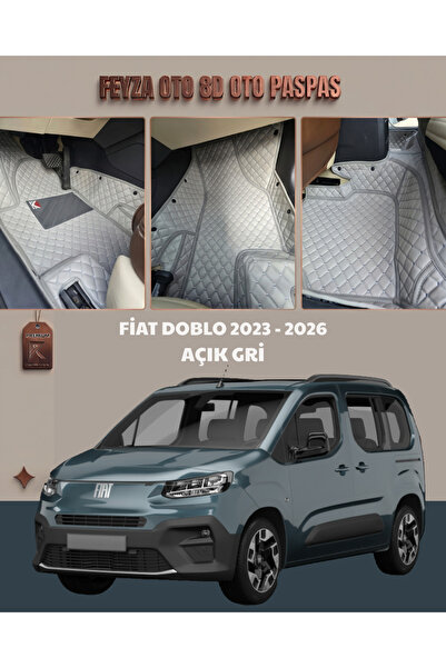 FEYZA OTO FİAT DOBLO SERİSİ 2023 - 2026 ARASI 8D PREMİUM KAYMAZ TABAN ARACA Ö...