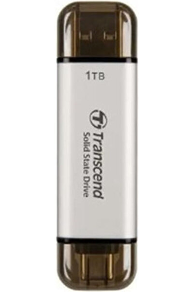 Transcend ESD310 1TB USB 3.2 SSD Στικάκι με συνδεσιμότητα USB-A & USB-C Ασημί