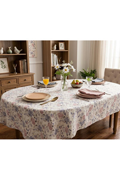 Taç Zorluteks Floral Patterned 100% Cotton Polyester Tablecloth 140X240 cm